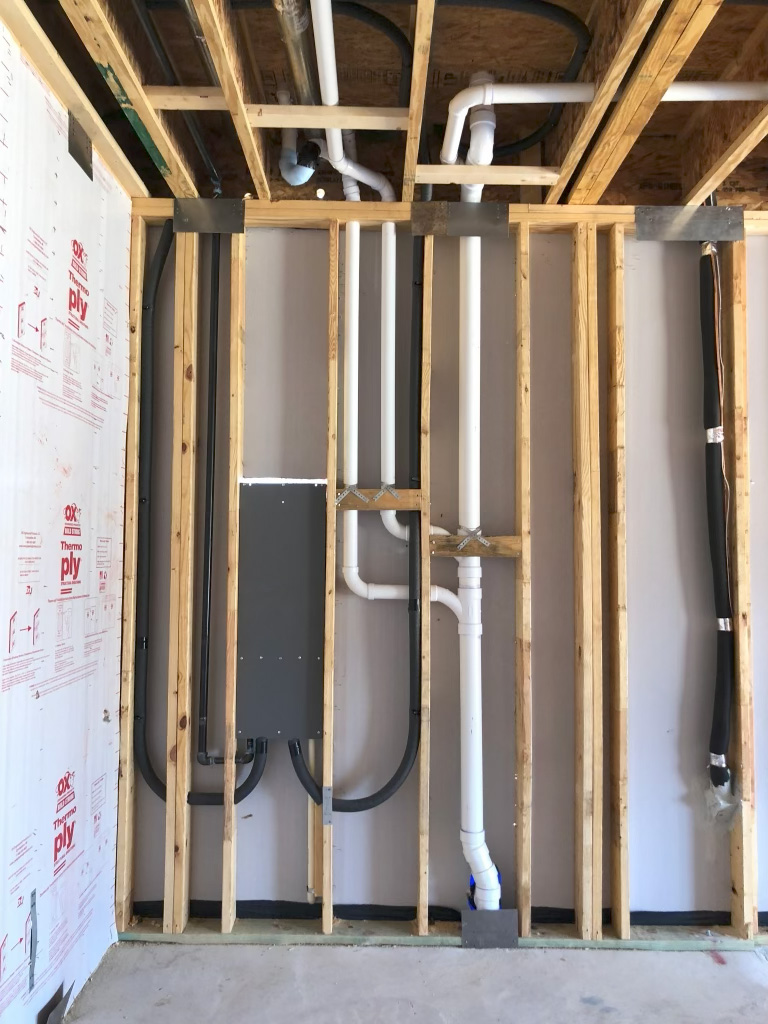 Water heater and plumbing installation